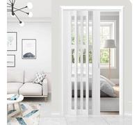 Puerta plegable de acordeón de PVC, divisor de privacidad deslizante retráctil, impermeable, insonorización para el hogar y la oficina