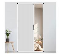 Puerta plegable de acordeón, puerta de división interior retráctil con tela celular, se adapta a alturas de 180-220 cm, instalación sin taladrar para soluciones de privacidad
