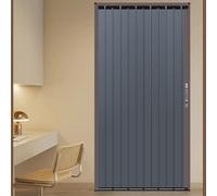 Puerta plegable de acordeón resistente de 78 pulgadas de alto con cerradura y llave, puertas de acordeón gris y blanco para uso doméstico y comercial, solución interior que ahorra espacio (60 x 78