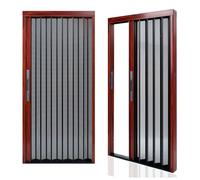 Puerta plegable de acordeón retráctil con pantalla de malla, sin taladrar, cerradura de seguridad, divisor de habitación para puerta, 27 x 80 pulgadas