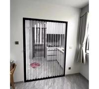 Puerta plegable de acrílico con manija y cerradura, kit de herramientas incluido, puerta interior versátil para armario, baño, pasillo y despensa