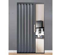 Puerta plegable de aluminio con cerradura y riel, solución interior que ahorra espacio para puertas, armarios y divisiones de habitación