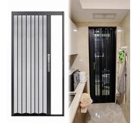 Puerta plegable de aluminio con diseño deslizante de bloqueo y pantalla de malla para divisor de habitaciones