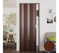 Puerta plegable de interior de PVC Nuez Mansonia 88,5x214 cm mod.Luciana