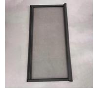 Puerta plegable de malla corrediza sin taladrar con mango invisible, malla de PET y marco de aluminio para divisor de habitación, cortina de puerta corredera que ahorra espacio