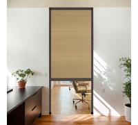Puerta plegable de nido de abeja - Acordeón corredizo invisible for cocina, armario, dormitorio, patio, lavadero - Retráctil, personalizable(Brown,24x80in(61x203cm))