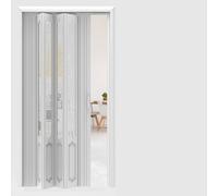 Puerta plegable de PVC, Concertina para puerta de concertina, puerta corrediza de acordeón, con riel de aleación, para balcón interior, cocina, sótano, A04, 24 x 80 pulgadas (61 x 203 cm)