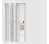 Puerta plegable de PVC, Concertina para puerta de concertina, puerta corrediza de acordeón, con riel de aleación, para balcón interior, cocina, sótano, A04, 24 x 80 pulgadas (61 x 203 cm)