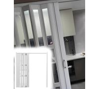 Puerta plegable de PVC para armario deslizante personalizado y puerta mosquitera retráctil de cocina