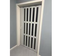 Puerta Plegable de PVC para Interiores, corredera Blanca, Puerta de Cocina Tipo acordeón con Tirador, Separador de ambientes de 186 x 190 cm de Largo, tamaño Personalizado (180 x 186 cm / 70