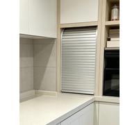 Puerta Plegable Deslizamiento Suave Puertas de Armario Enrollables de Repuesto, Puerta de Lamas Tambor para Armario Cocina Despensa, Empuja-Tira Manual Armario(19x22in/48x56cm)