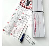 Puerta plegable en kit - PREMONTADA mod. JOLLY, medidas de 0-71 a 121cmx220H en PVC, bricolaje facil de armar con solo 10 tornillos, instrucciones claras y videos (Medida 0-71cm x 220H, Blanco)