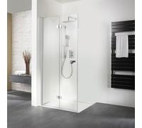 Puerta plegable HSK Exklusiv para panel lateral, medidas: 100 x 200 cm, tope izquierdo, 407100-L-ST-50edelglas, Cabinas de ducha: Colores estándar: ESG transparente con vidrio precioso