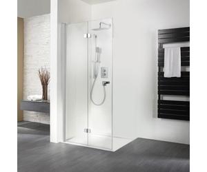 Puerta plegable HSK Exklusiv para panel lateral, tamaño: 80 x 200 cm, tope izquierdo, 407080-L-ST-50edelglas, Cabinas de ducha: Colores estándar: ESG transparente con vidrio precioso
