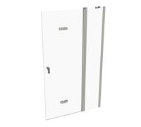 Puerta plegable HÜPPE Design pure, con segmento fijo, fijación a la derecha, ancho 1200mm, alto 2000mm, 8P7104087321, Cabinas de ducha: Color de perfil plata mate ESG clear