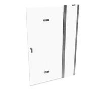 Puerta plegable HÜPPE Design pure, con segmento fijo, fijación a la derecha, anchura 1400mm, alto 2000mm, 8P7105092321, Cabinas de ducha: Color de perfil plata cristal de alto brillo ESG clear