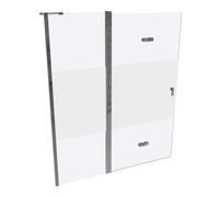 Puerta plegable HÜPPE Design pure, con segmento fijo, fijación a la izquierda, anchura 1700mm, alto 2000mm, 8P7006092375, Cabinas de ducha: Color de perfil plata alto brillo ESG Privatima con ANTI-PLA