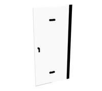 Puerta plegable HÜPPE Design pure, fijación a la derecha, anchura 1000mm, altura 2000mm, instalación sobre plato de ducha y suelo alicatado, 8P0911123322, Cabinas de ducha: Color de perfil Vidrio Blac