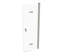 Puerta plegable HÜPPE Design pure, fijación a la derecha, anchura 750mm, altura 2000mm, instalación sobre plato de ducha y suelo alicatado, 8P0908087321, Cabinas de ducha: Color de perfil plata mate E