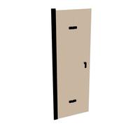 Puerta plegable HÜPPE Design pure, fijación a la izquierda, anchura 750mm, altura 2000mm, instalación sobre plato de ducha y suelo alicatado, 8P0808123378, Cabinas de ducha: Color del perfil Black Edi