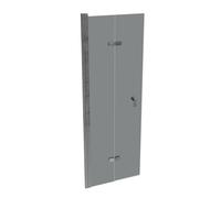 Puerta plegable HÜPPE Design pure, fijación a la izquierda, anchura 750mm, altura 2000mm, instalación sobre plato de ducha y suelo alicatado, 8P0808092301, Cabinas de ducha: Color del perfil plata alt