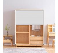 Puerta plegable impermeable para armario y zapatero, puerta de acordeón invisible para despensa y lavandería, puerta de concertina retráctil plisada no tejida (33.5 x 20 pulgadas)