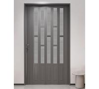 Puerta plegable interior, puerta corredera de PVC con vidrio acrílico, puerta retráctil de acordeón para cocina, dormitorio, despensa, pantalla de puerta divisora de habitación
