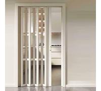 Puerta plegable interna de PVC insonorizada e impermeable, puerta plegable deslizante para armario, armario, pantalla de acordeón que ahorra espacio