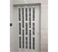 Puerta plegable interna, panel acrílico y marco de aluminio, solución que ahorra espacio para tabiques de baño y cocina