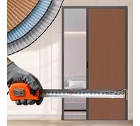 Puerta plegable invisible, kit de puerta corredera de tela no tejida de panal para armario, cocina, baño
