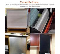 Puerta Plegable Kit de Puerta de Persiana para Armario de 30, 40, 50, 60, 70, 80, 90 y 100 cm de Ancho, Puertas Abatibles con Tiradores, Sistema de Puerta de Cocina Individual.(40x45cm(16x18in))