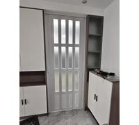 Puerta Plegable Kit de Puerta Interior Tipo Acordeón Blanca, Puertas Retráctiles Plegables de Acordeón, Mampara Divisora de Ambientes Corrediza para Despensa, Dormitorio y Baño(30x80in (76x203cm))