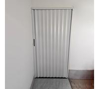 Puerta plegable, panel de pantalla multiplegable de aluminio con rodillo y hardware, división de habitación, puerta corredera de granero de almacén
