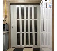 Puerta plegable para espacios interiores, puerta corredera magnética con superficie fácil de limpiar