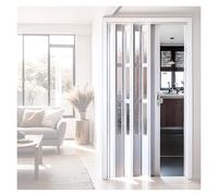 Puerta Plegable Puerta de acordeón Alta Blanca Aluminio Magnética Puerta de Ducha Plegable/Retráctil Separador de Armario para Cocina/Lavadero/Pasillo(W59xH79in/150x200cm)