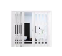 Puerta Plegable Puerta Divisoria Plegable Magnética de Doble Hoja, Kit de Puerta de Cocina con Panel de Aislamiento Térmico para Interiores, Mosquitera Corrediza Doble, Ancho de 70, 80, 90, 100, 110(2