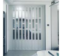 Puerta Plegable, Puerta Plegable acordeón con Tiradores de Vidrio acrílico