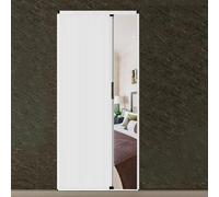 Puerta plegable Puerta plegable interior Puerta plegable interior para puerta de armario, contraventanas corredizas retráctiles con marco de aluminio, Puerta(Size:W58in/147cm-h78in/200cm,Color:Blanco)