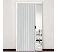 Puerta Plegable Puerta Plegable Sin Taladros, Puerta Interior Plegable, Puerta Corrediza Tipo Acordeón Blanca con Tejido Celular Opaco, Puerta Mosquitera Plegable para Pasillo / Despensa(41x80in(104x2