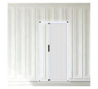 Puerta Plegable Retráctil De 230 Cm De Altura, Marco De Aluminio Con Tejido Celular Impermeable, Puerta Interior Tipo Acordeón(117X230CM/46.1X90.6IN)