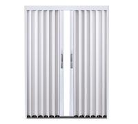 Puerta Plegable Tipo acordeón de Aluminio - Puerta corrediza Interior con Cerradura para Entrada, lavadero y Ducha de baño - Solución Que Ahorra Espacio en hogares Modernos