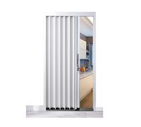 Puerta Plegable Tipo Acordeón De Aluminio Puerta Plegable Con Rieles Grises A Medida Con Kit De Herrajes Y Llave, Puerta Corrediza Retráctil Interna(24x40in(61x101cm))