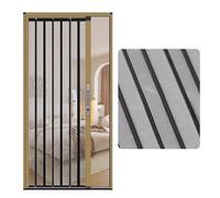 Puerta plegable ventilada con malla de acero, marco de aluminio, kit de herrajes deslizantes para espacios interiores
