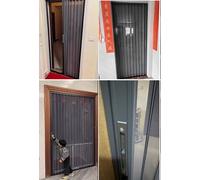 Puerta plegable ventilada de 48 x 80 pulgadas, separador de habitación deslizante de malla retráctil con cerradura de seguridad, ideal para espacios de 28 x 80 a 36 x 80 pulgadas, ahorra espacio