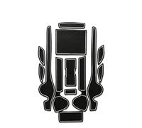 Puerta Ranura Alfombrilla para, Antideslizante Goma Consola Central Posavasos Decoración de Interiores,White