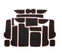 Puerta Ranura Alfombrilla para GAC Trumpchi GM6, Antideslizante Goma Consola Central Posavasos Decoración de Interiores,Red