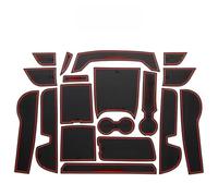 Puerta Ranura Alfombrilla para Great Wall Haval F7X, Antideslizante Goma Consola Central Posavasos Decoración de Interiores,Red