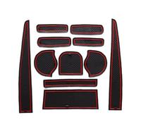 Puerta Ranura Alfombrilla para Great Wall Haval M4 2012-2015, Antideslizante Goma Consola Central Posavasos Decoración de Interiores,Red