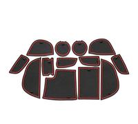 Puerta Ranura Alfombrilla para Mazda Atenza 2014-2015, Antideslizante Goma Consola Central Posavasos Decoración de Interiores,Red