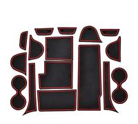 Puerta Ranura Alfombrilla para Mazda CX-7, Antideslizante Goma Consola Central Posavasos Decoración de Interiores,Red